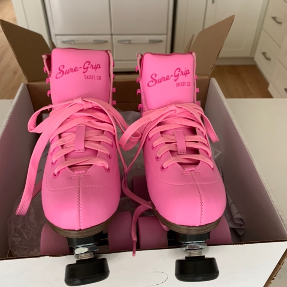 STAND OUT ON THE STREETS OR IN THE RINK WITH THESE SURE GRIP HOT PINK SKATES